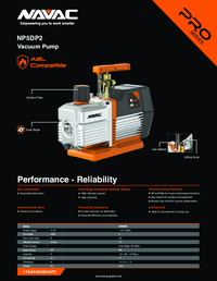 Thumbnail of document Data Sheet - DP5DP2 Vacuum Pump